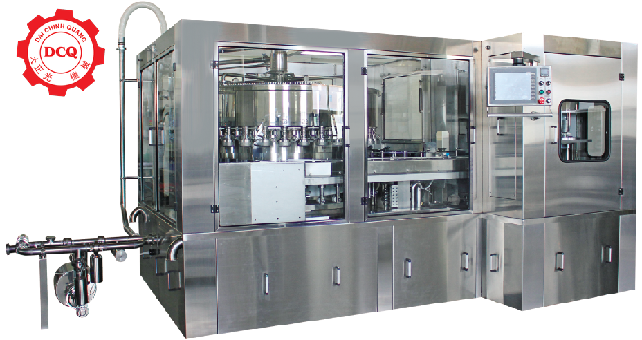 Máy chiết rót và đóng kín lon tự động hoàn toàn, dễ mở (hệ thống rửa, chiết rót và đóng kín)